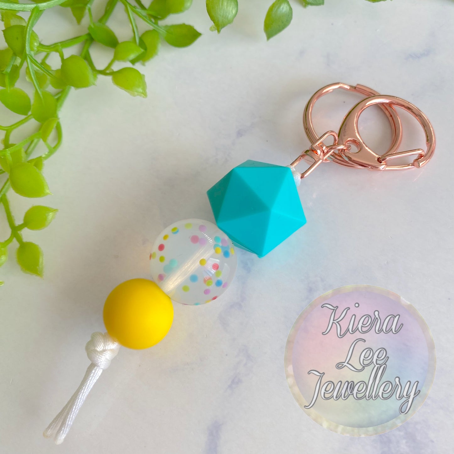 Macy Confetti Keyring