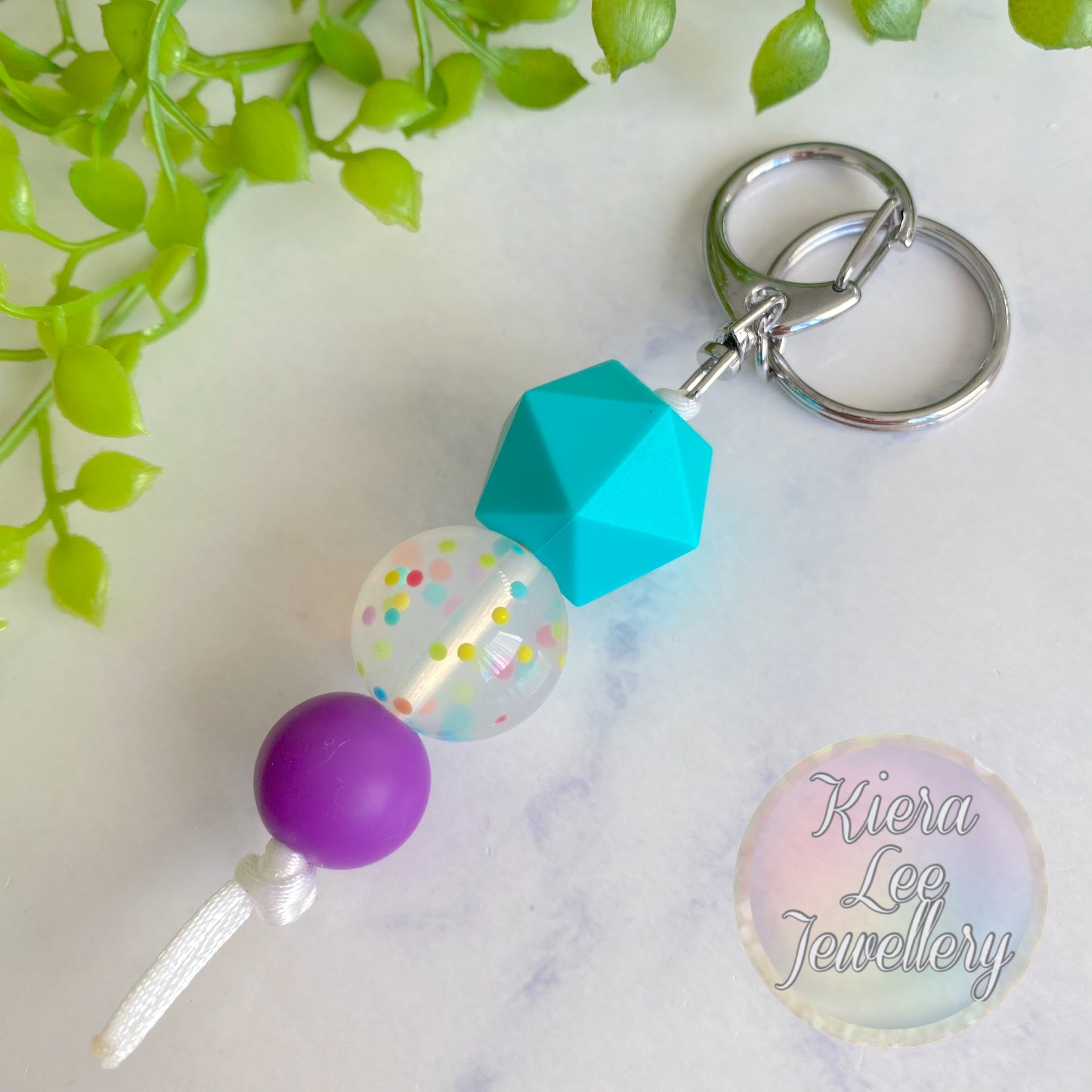 Macy Confetti Keyring