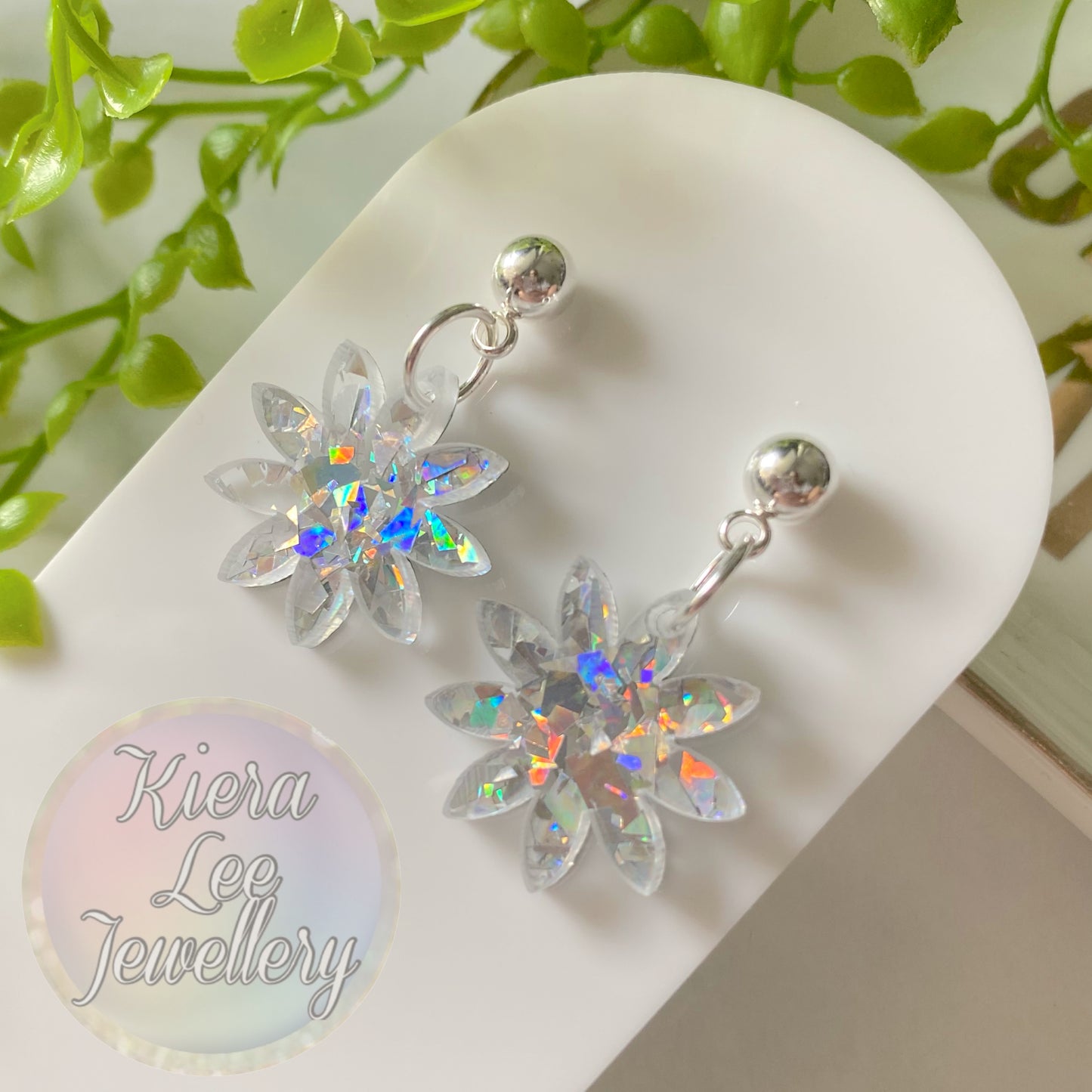 Eliza Floral Dangle Earrings - Ball Stud (Mother’s Day)