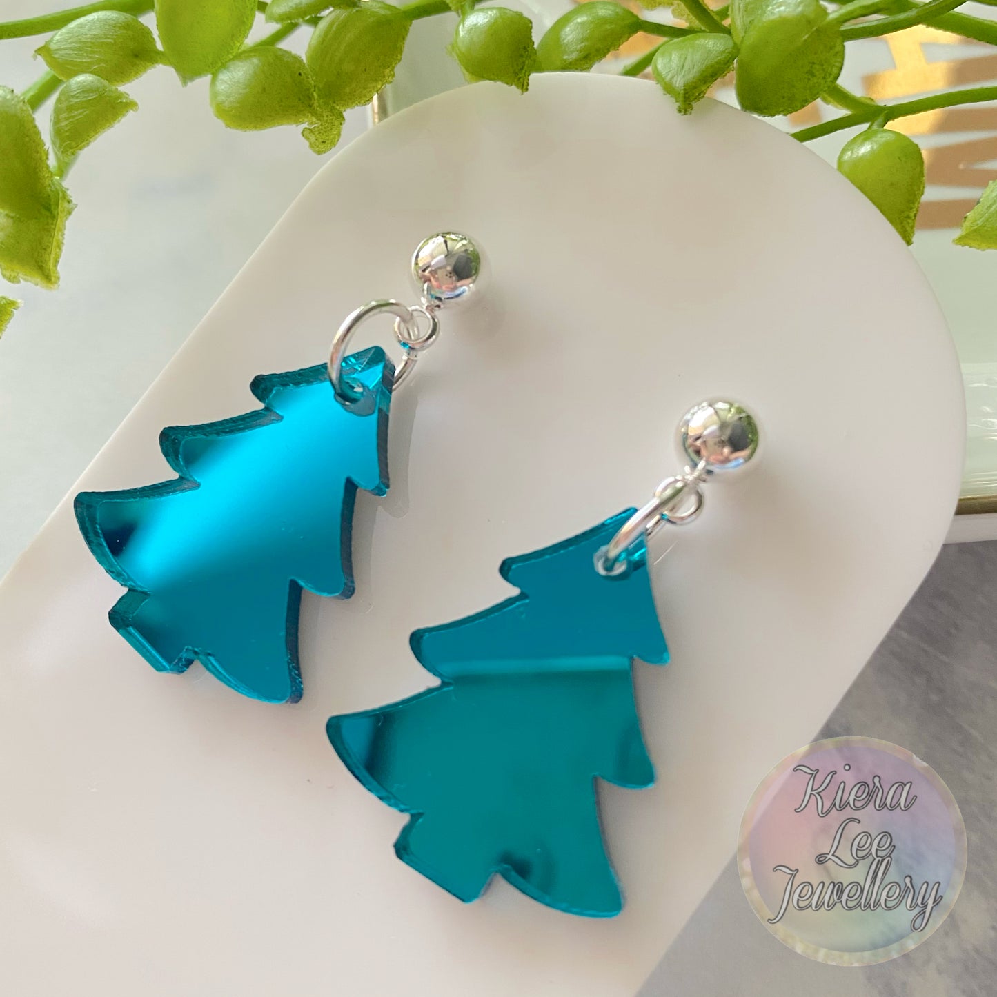 Christmas Tree Earrings - Ball Studs