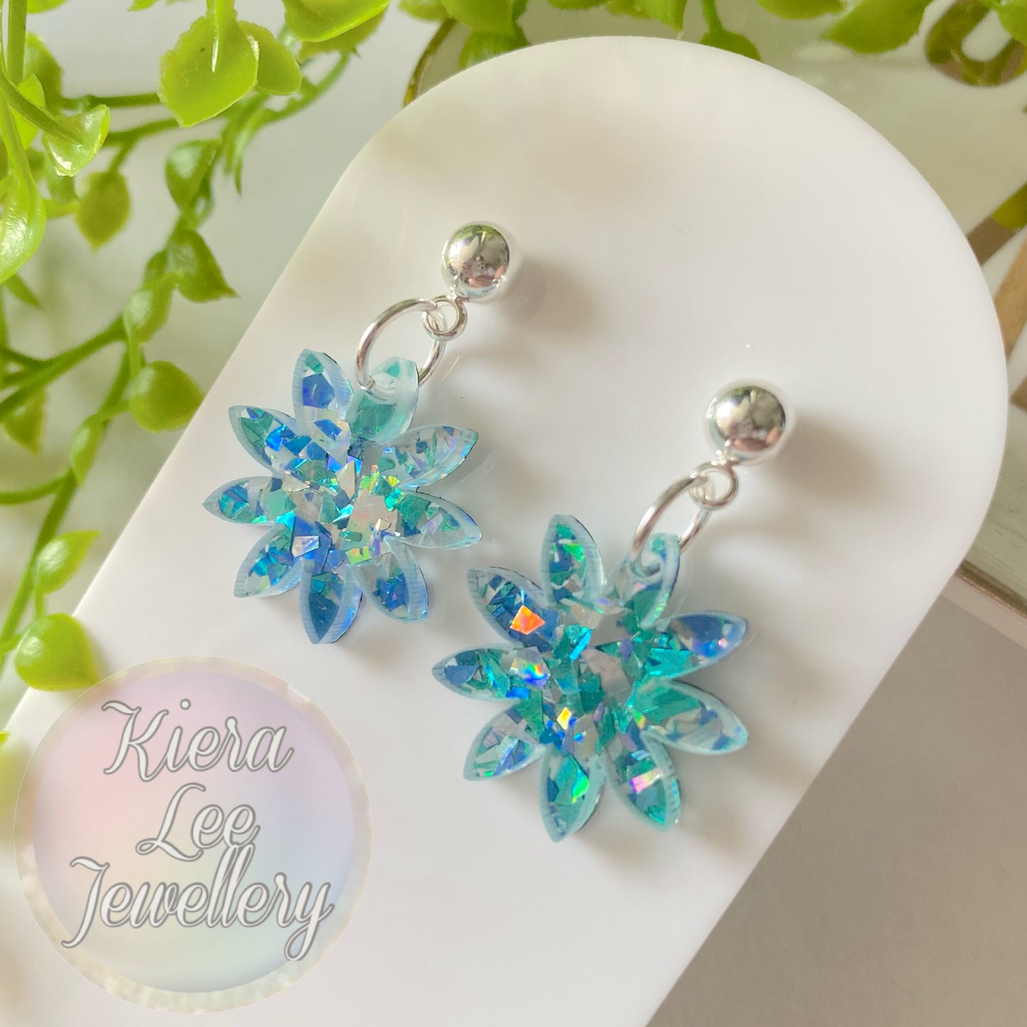 Eliza Floral Dangle Earrings - Ball Stud (Mother’s Day)