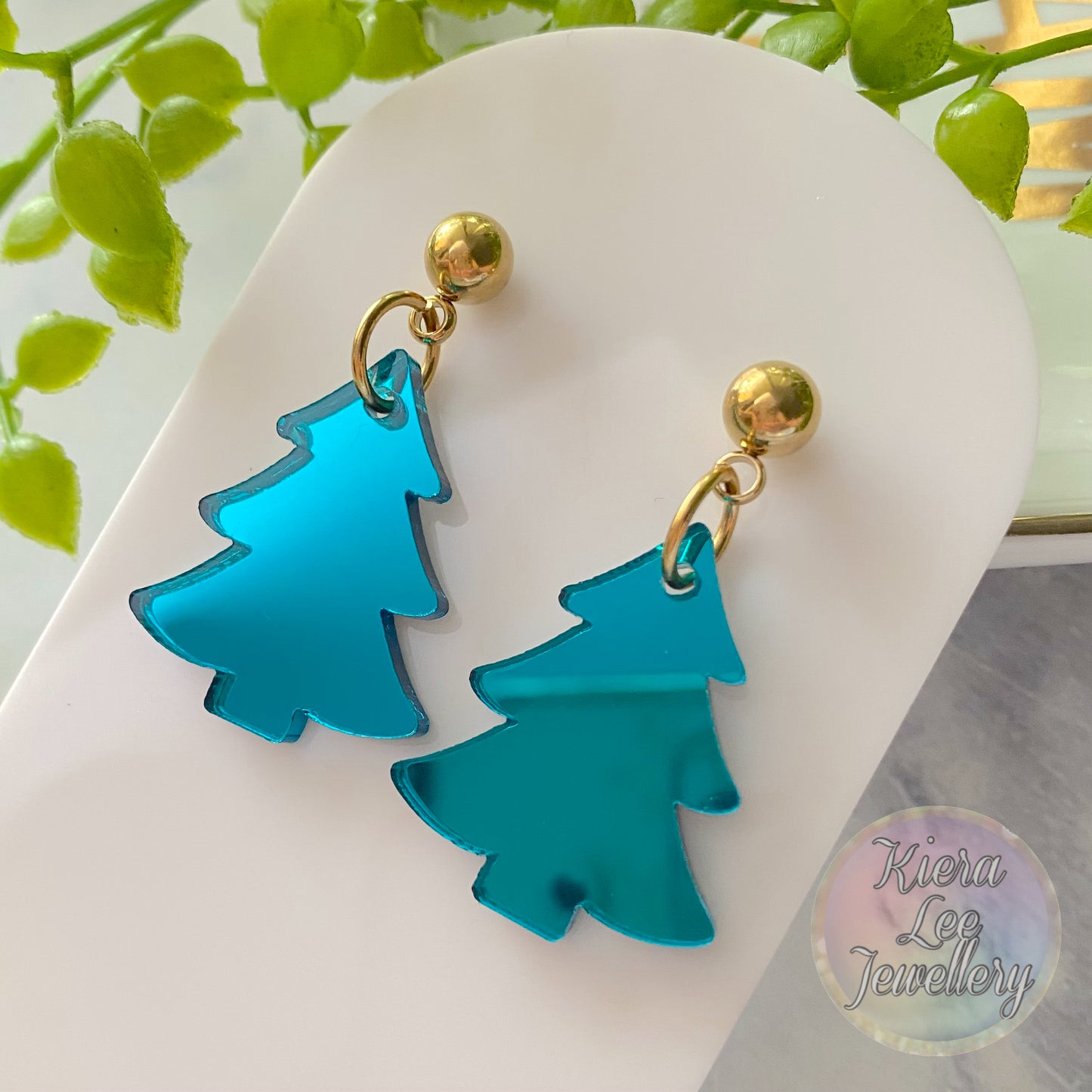 Christmas Tree Earrings - Ball Studs