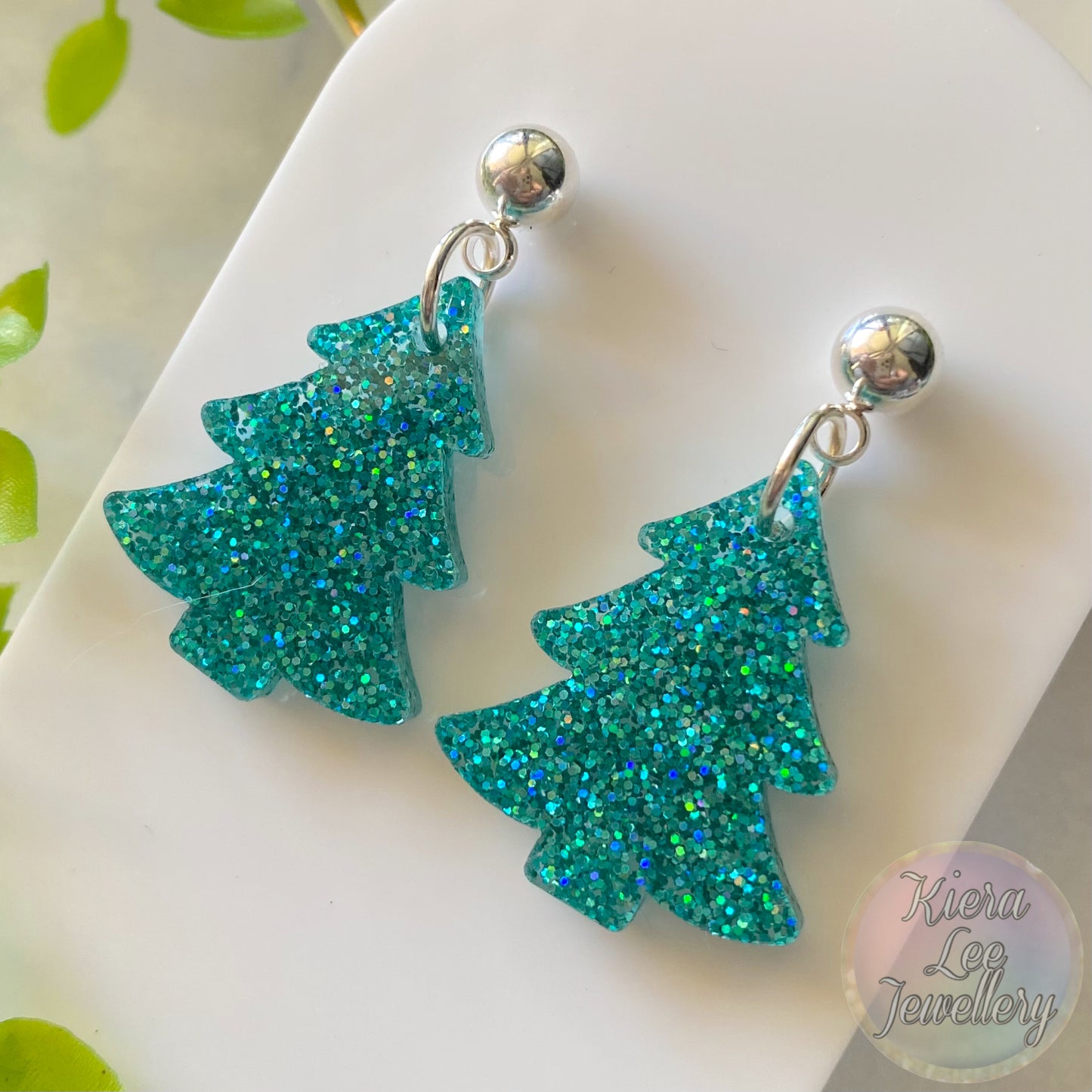 Christmas Tree Earrings - Ball Studs