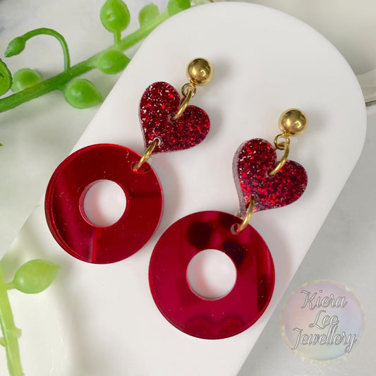 Signature Hearts Dangle Earrings