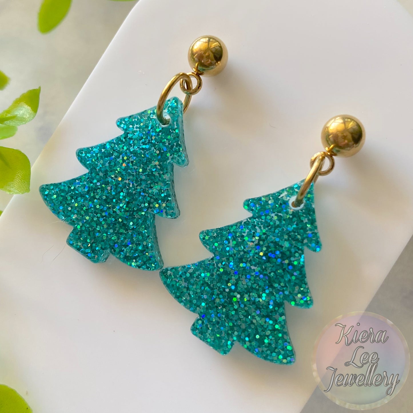 Christmas Tree Earrings - Ball Studs